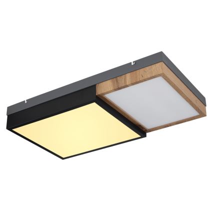 Globo 67286-30 - LED stropné svietidlo GUNDI LED/30W/230V 35x65 cm hnedá/čierna
