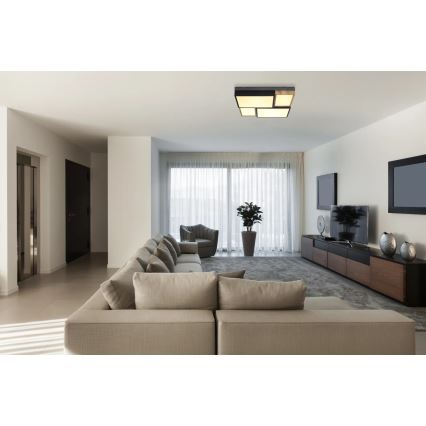 Globo 67286-50 - LED Stropné svietidlo GUNDI LED/50W/230V 60x60 cm hnedá/čierna