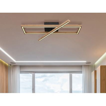 Globo 67287D1 - LED stropné svietidlo MANDERA LED/36W/230V 20x80 cm hnedá