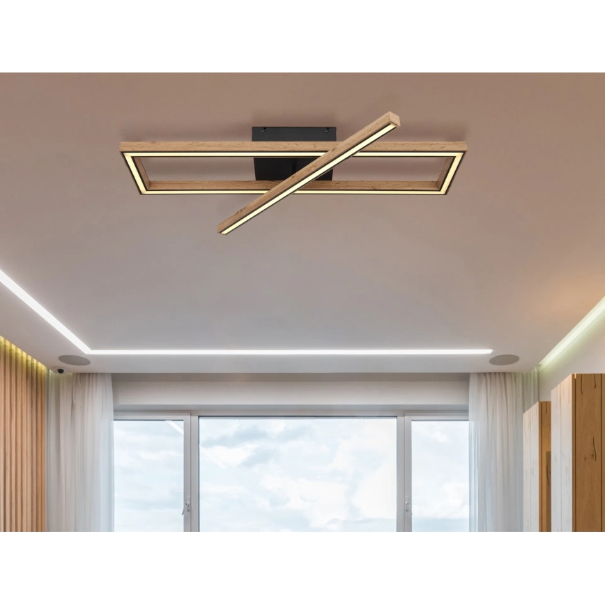 Globo 67287D1 - LED stropné svietidlo MANDERA LED/36W/230V 20x80 cm hnedá