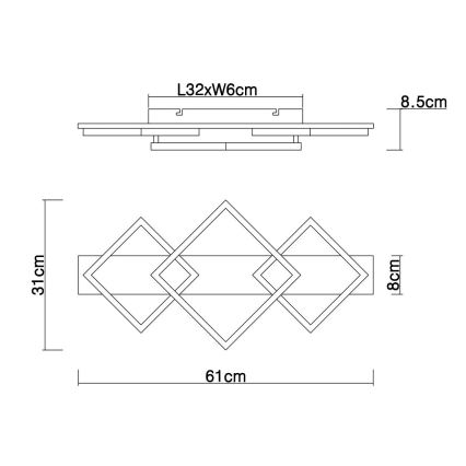 Globo - LED Stropné svietidlo LED/24W/230V