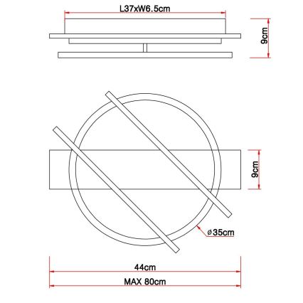 Globo - LED Stropné svietidlo LED/32W/230V