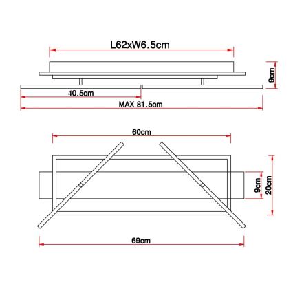 Globo - LED Stropné svietidlo LED/32W/230V