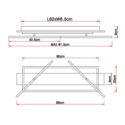 Globo - LED Stropné svietidlo LED/32W/230V