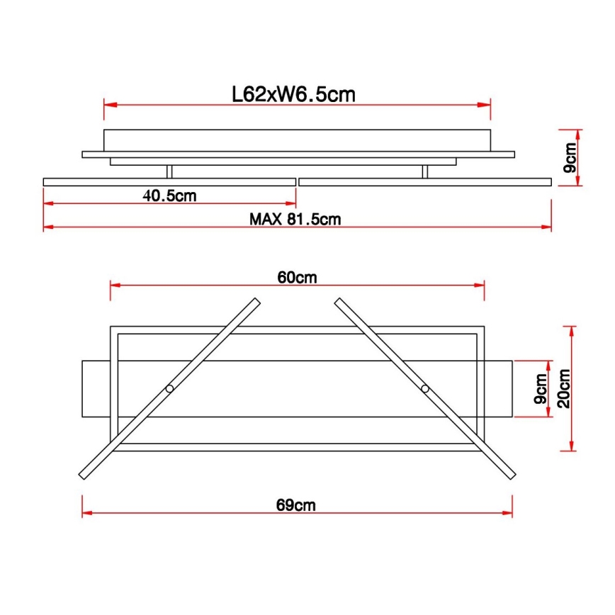 Globo - LED Stropné svietidlo LED/32W/230V