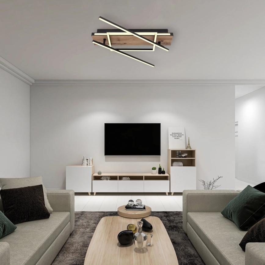 Globo 67299D3 - LED Stropné svietidlo COLLI LED/40W/230V 88x120 cm béžová/čierna