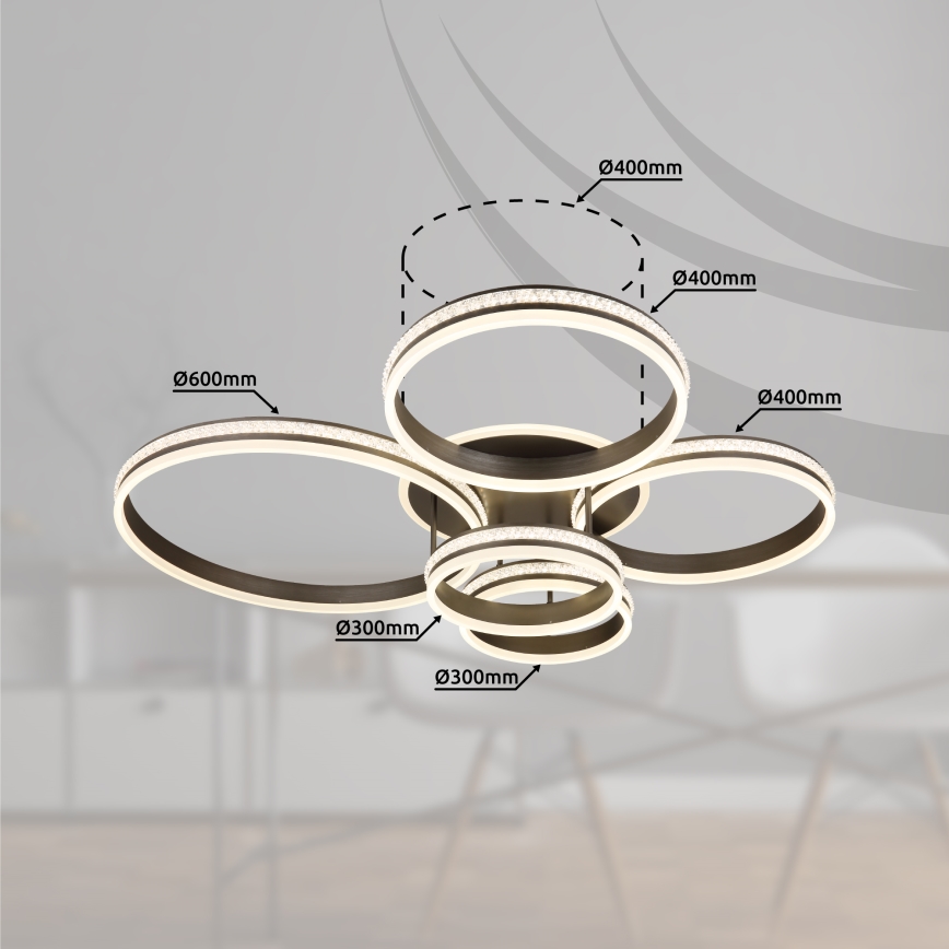 Globo - LED Stmievateľné stropné svietidlo LED/120W/230V 2700K-6000K + diaľkové ovládanie