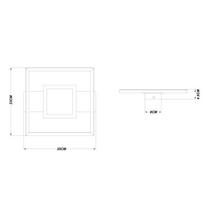 Globo - LED Stropné svietidlo LED/18W/230V 3000K 35x33 cm