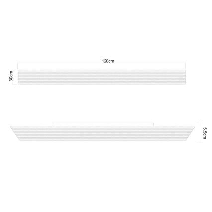 Globo - LED Stmievateľné stropné svietidlo LED/40W/230V 2700-6000K 30x120 cm + diaľkové ovládanie