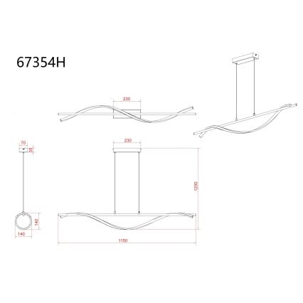Globo - LED luster na lanku LED/30W/230V 3000K