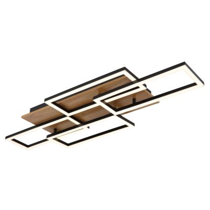 Globo - LED stmievateľné stropné svietidlo LED/40W/230V 2700-6500K 32,5x87,5 cm hnedá/čierna + diaľkové ovládanie