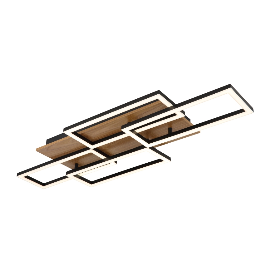 Globo - LED stmievateľné stropné svietidlo LED/40W/230V 2700-6500K 32,5x87,5 cm hnedá/čierna + diaľkové ovládanie