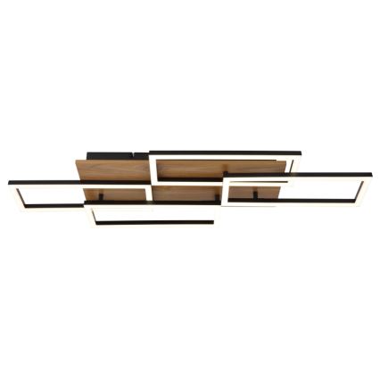 Globo - LED stmievateľné stropné svietidlo LED/40W/230V 2700-6500K 32,5x87,5 cm hnedá/čierna + diaľkové ovládanie