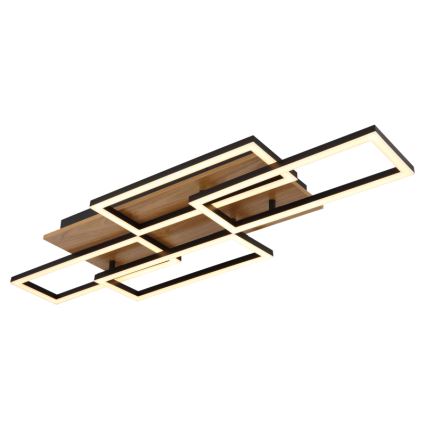 Globo - LED stmievateľné stropné svietidlo LED/40W/230V 2700-6500K 32,5x87,5 cm hnedá/čierna + diaľkové ovládanie