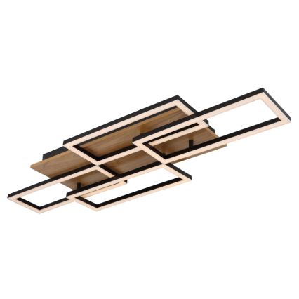 Globo - LED stmievateľné stropné svietidlo LED/40W/230V 2700-6500K 32,5x87,5 cm hnedá/čierna + diaľkové ovládanie