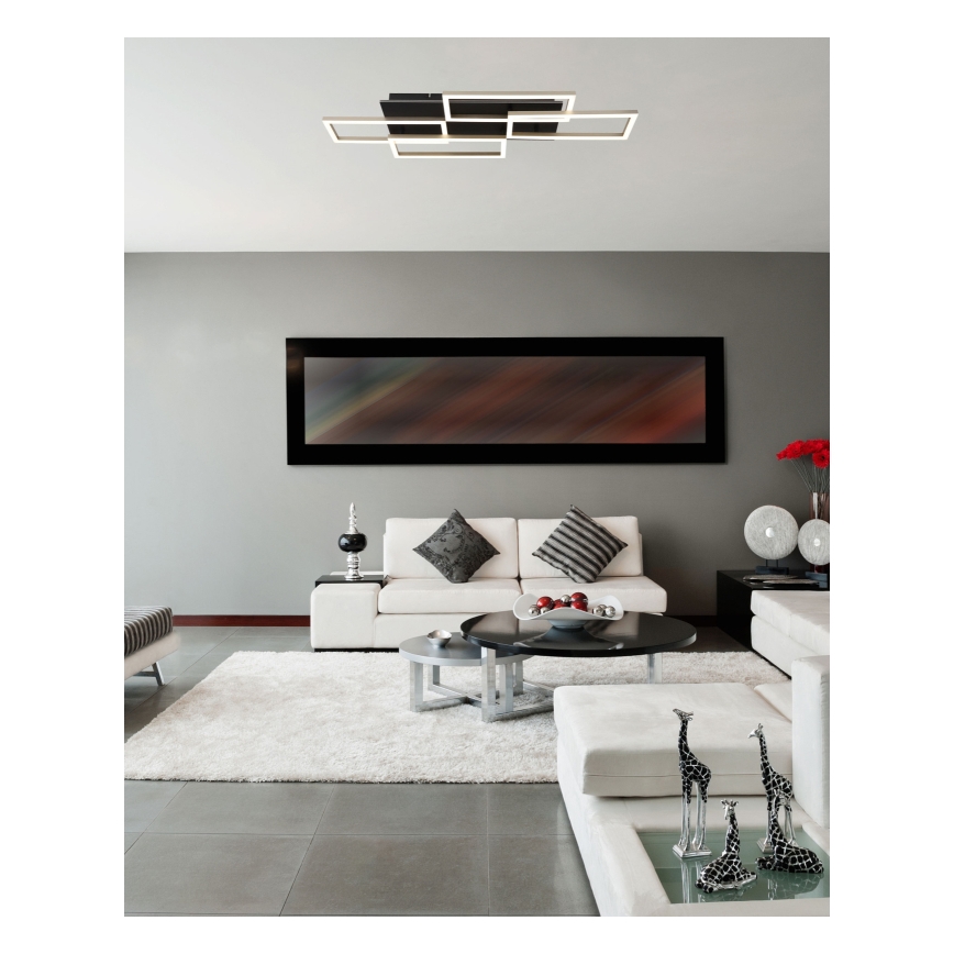 Globo - stmievateľné LED stropné svietidlo LED/40W/230V 2700-6500K 32,5x87,5 cm čierne + diaľkové ovládanie