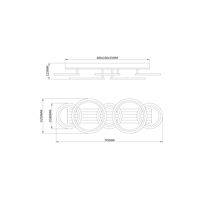 Globo - LED stropné svietidlo LED/34W/230V 3000/4200/600K