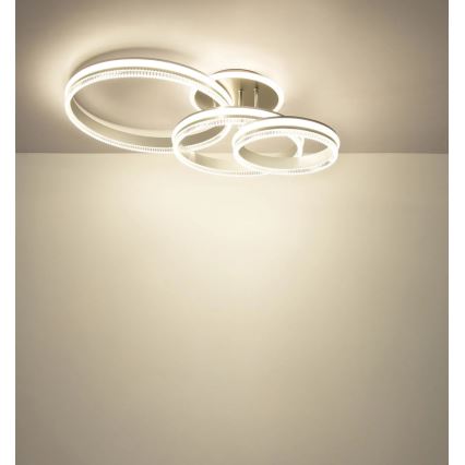 Globo - LED stmievateľné stropné svietidlo LED/72W/230V 2700-6000K strieborné + diaľkové ovládanie