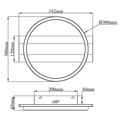 Globo - LED stropné svietidlo LED/24W/230V 4000K 30x34,2 cm