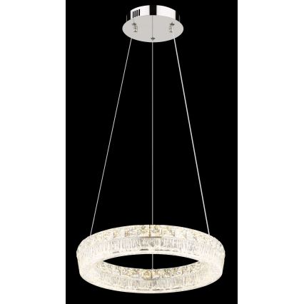 Globo - LED stmievateľný závesný luster na lanku LED/24W/230V 2700-6000K číry + diaľkové ovládanie