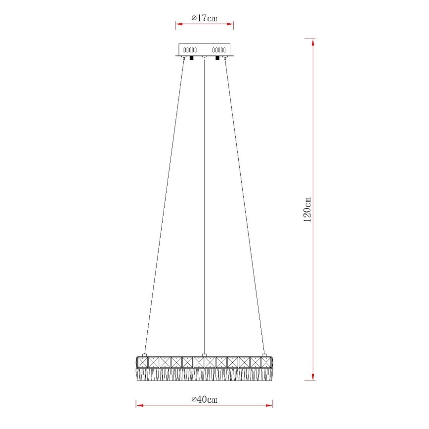 Globo - LED stmievateľný závesný luster na lanku LED/24W/230V 2700-6000K číry + diaľkové ovládanie