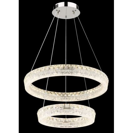 Globo - LED stmievateľný luster na lanku LED/60W/230V 2700-6000K priehľadné + diaľkové ovládanie
