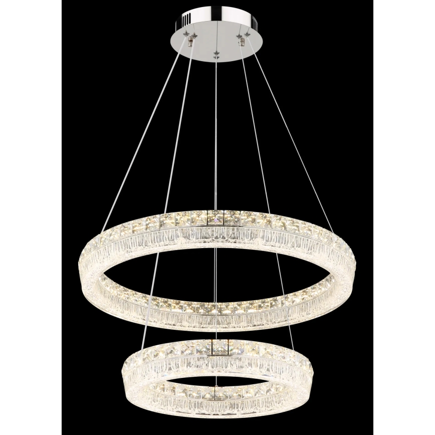 Globo - LED stmievateľný luster na lanku LED/60W/230V 2700-6000K priehľadné + diaľkové ovládanie