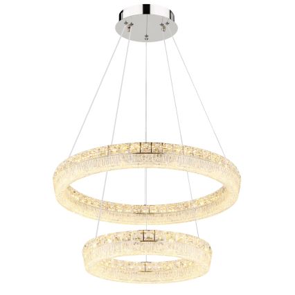 Globo - LED stmievateľný luster na lanku LED/60W/230V 2700-6000K priehľadné + diaľkové ovládanie