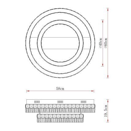 Globo - LED Stmievateľné stropné svietidlo LED/60W/230V 2700-6000K číre + diaľkové ovládanie