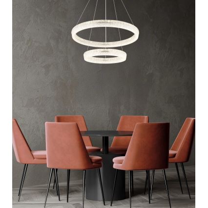 Globo - LED stmievateľný luster na lane LED/72W/230V 2700-6000K priehľadné + diaľkové ovládanie