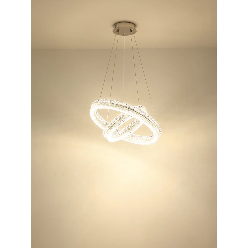 Globo - LED stmievateľný luster na lane LED/72W/230V 2700-6000K priehľadné + diaľkové ovládanie