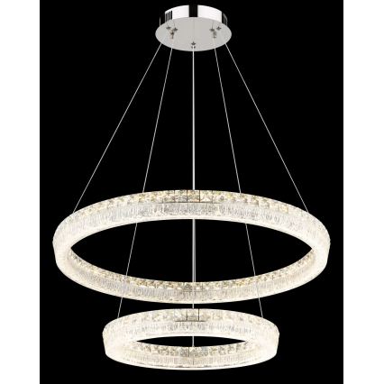 Globo - LED stmievateľný luster na lane LED/72W/230V 2700-6000K priehľadné + diaľkové ovládanie