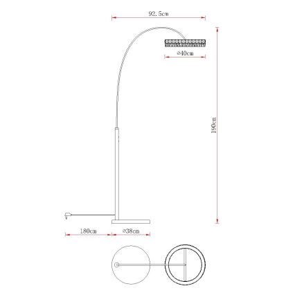 Globo - LED stmievateľná stojacia lampa LED/35W/230V 3000/4000/6000K