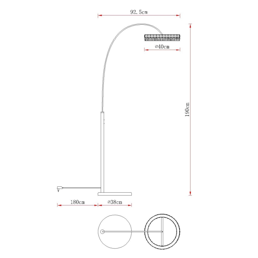 Globo - LED stmievateľná stojacia lampa LED/35W/230V 3000/4000/6000K