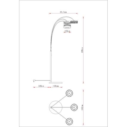 Globo - stmievateľná stojacia LED lampa LED/35W/230V 3000/4000/6000K