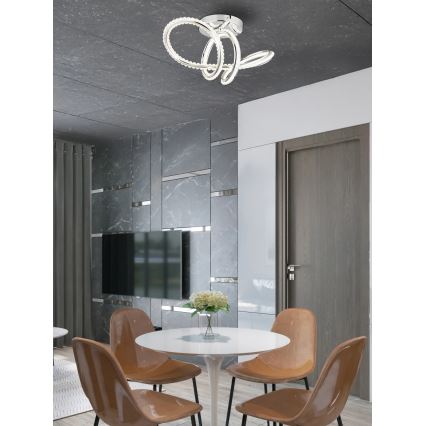 Globo - LED stmievateľné stropné svietidlo LED/40W/230V 2700-6000K lesklý chróm + diaľkové ovládanie