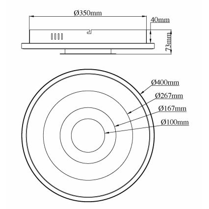 Globo - LED stropné svietidlo LED/30W/230V 3000/4000/6000K pr. 40 cm
