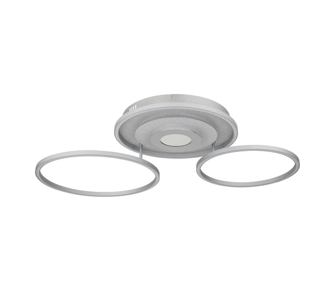 Globo 67824-40 - LED stmievateľné stropné svietidlo MILES 40W/230V 57x99,2 cm strieborné+DO 67824-40