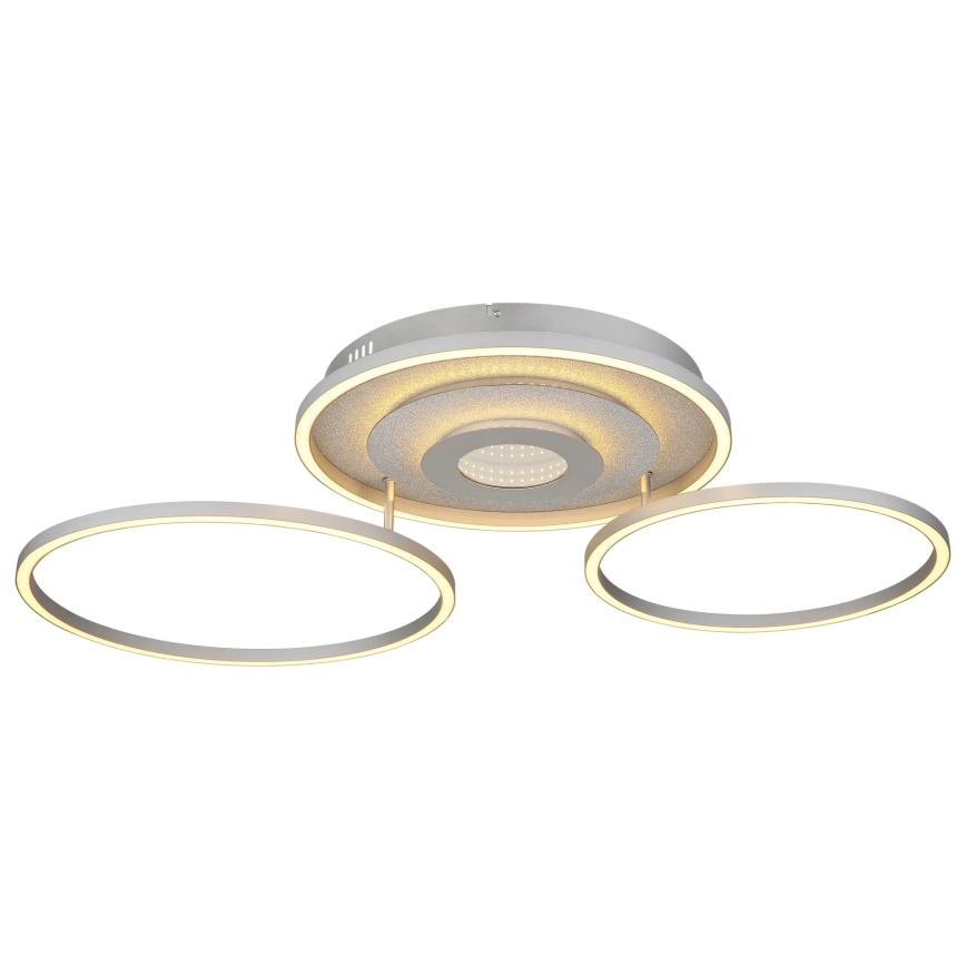 Globo - LED stlmiteľné stropné svietidlo LED/40W/230V 2700-6500K 57x99,2 cm strieborné + diaľkové ovládanie