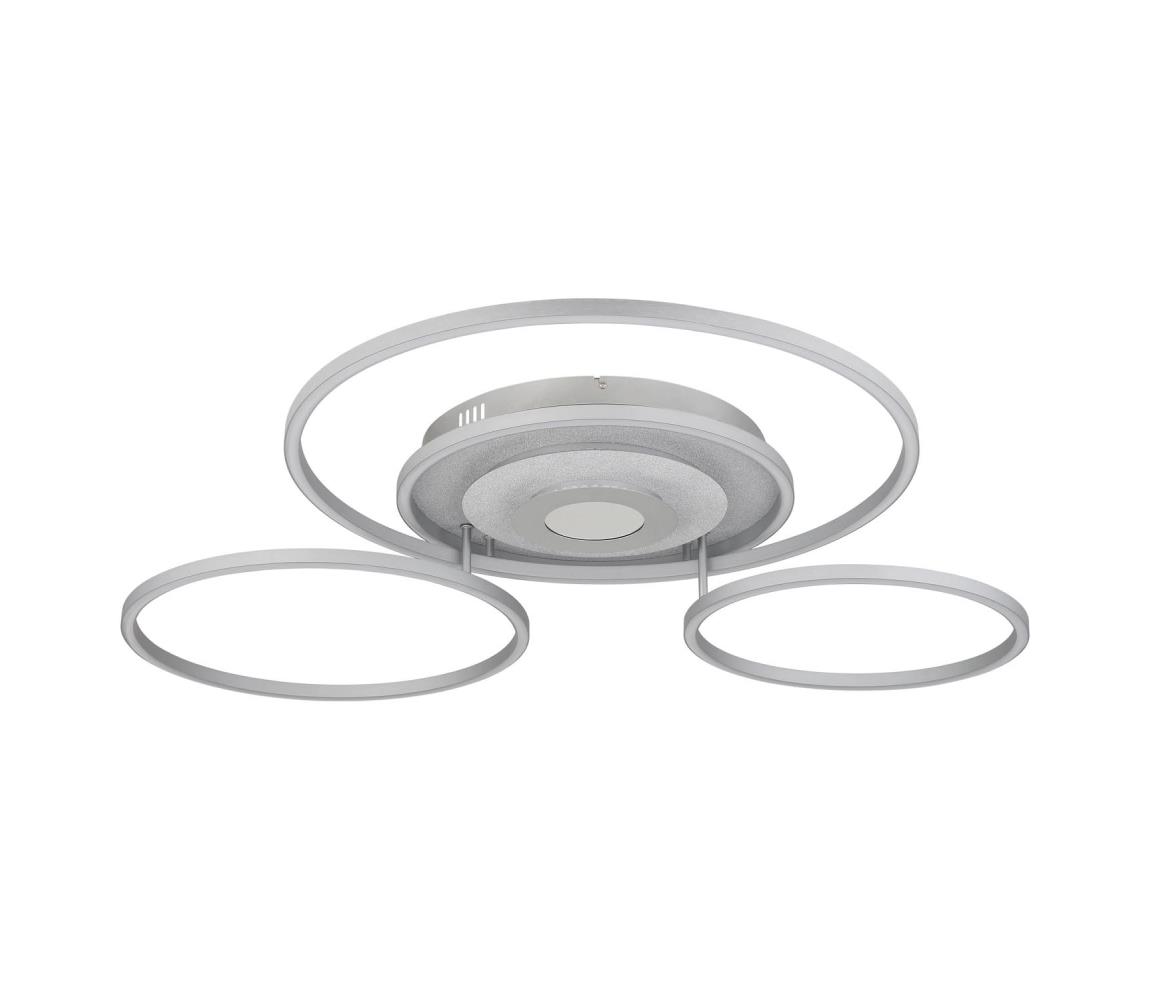 Globo 67824-60 - LED stmievateľné stropné svietidlo MILES 60W/230V 80,8x99,2 cm strieborné+DO 67824-60