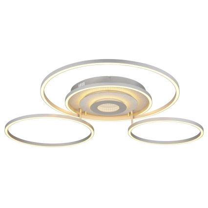 Globo - stmievateľné LED stropné svietidlo LED/60W/230V 2700-6500K 80,8x99,2 cm strieborné + diaľkové ovládanie