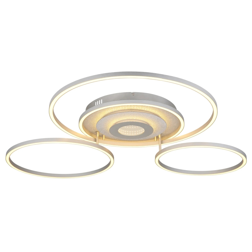 Globo - stmievateľné LED stropné svietidlo LED/60W/230V 2700-6500K 80,8x99,2 cm strieborné + diaľkové ovládanie