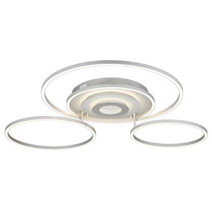 Globo - stmievateľné LED stropné svietidlo LED/60W/230V 2700-6500K 80,8x99,2 cm strieborné + diaľkové ovládanie