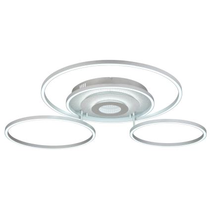 Globo - stmievateľné LED stropné svietidlo LED/60W/230V 2700-6500K 80,8x99,2 cm strieborné + diaľkové ovládanie