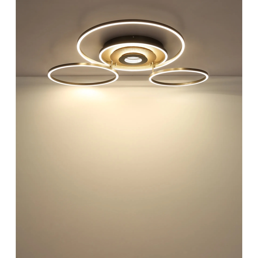 Globo - LED stmievateľné stropné svietidlo LED/60W/230V 2700-6500K 80,8x99,2 cm mosadz + diaľkové ovládanie