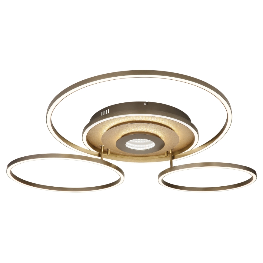 Globo - LED stmievateľné stropné svietidlo LED/60W/230V 2700-6500K 80,8x99,2 cm mosadz + diaľkové ovládanie