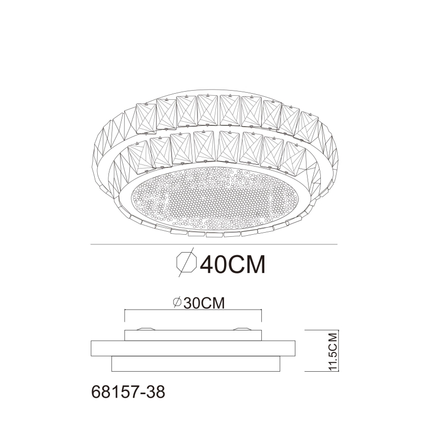 Globo - LED Stmievateľné stropné svietidlo LED/38W/230V 2700-6000K pr. 40 cm + diaľkové ovládanie