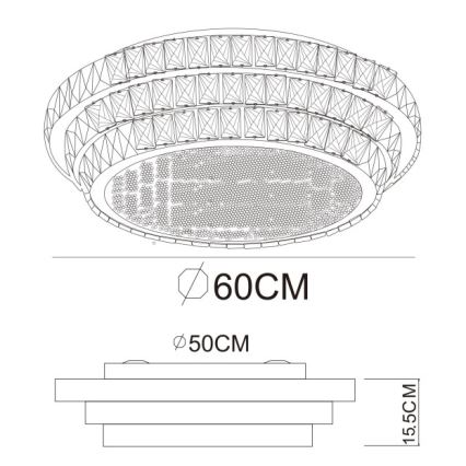 Globo - LED stmievateľné stropné svietidlo LED/58W/230V 2700-6000K pr. 60 cm biela + diaľkové ovládanie
