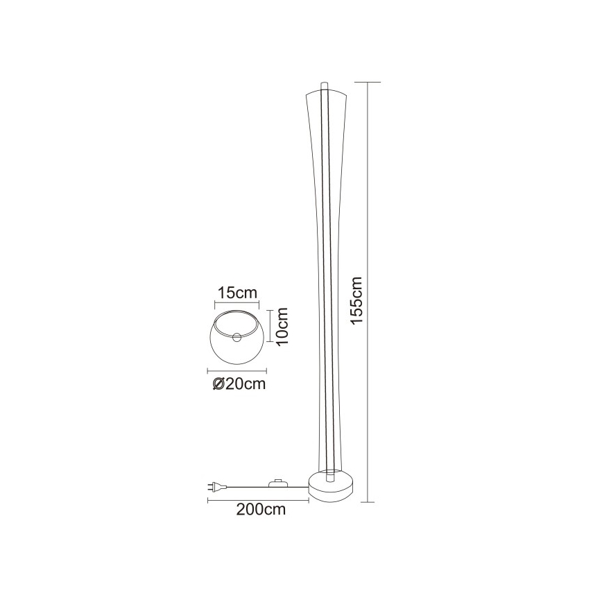 Globo - LED stojacia lampa LED/48W/230V 2700/4000/6000K