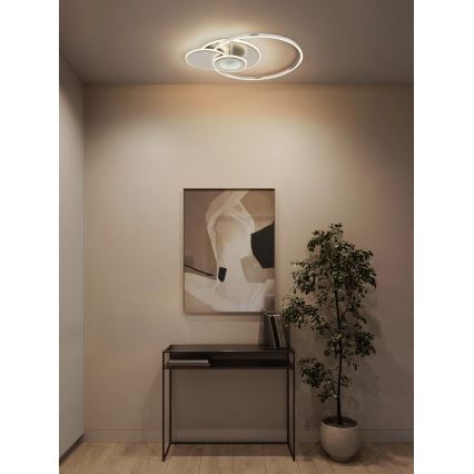 Globo - stmievateľné LED stropné svietidlo LED/24W/230V 2700-6500K 45x56 cm strieborné + diaľkové ovládanie